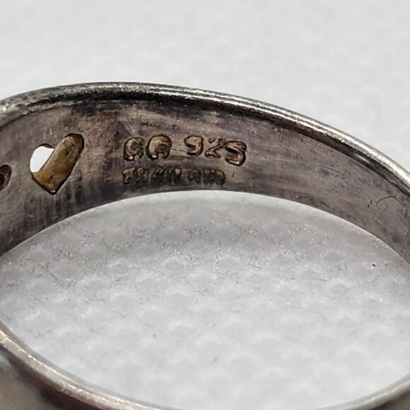 Sterling Silver Cross & Hearts Cutout Ring (5.75) - Picture 6 of 6